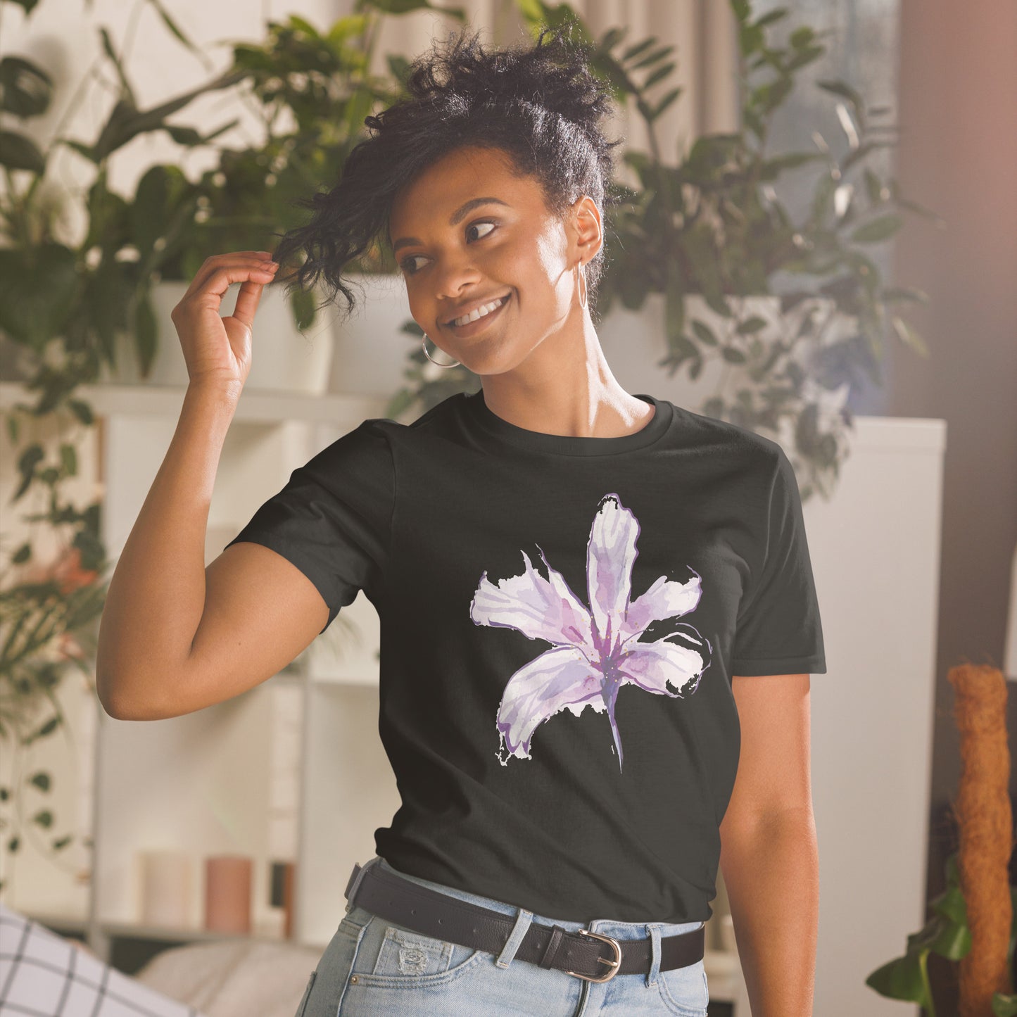 Custom Design Flower Shirt, Short-Sleeve Unisex T-Shirt