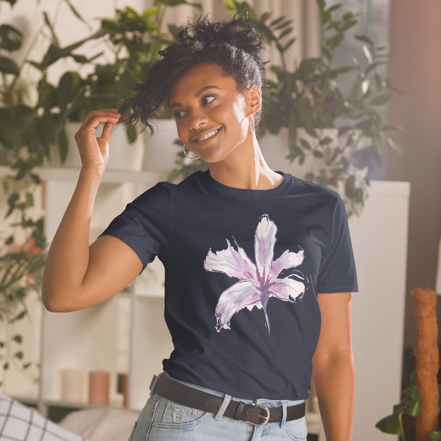 Custom Design Flower Shirt, Short-Sleeve Unisex T-Shirt