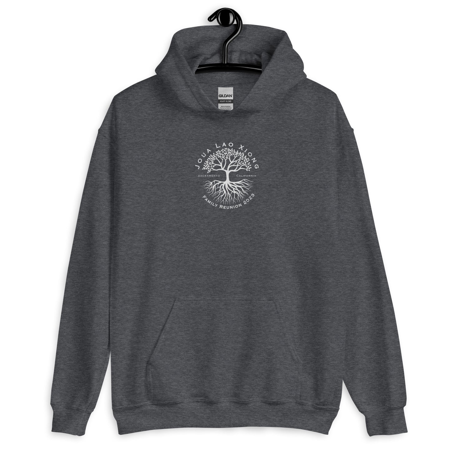 Embordery Center, Joua Lao White-Unisex Hoodie