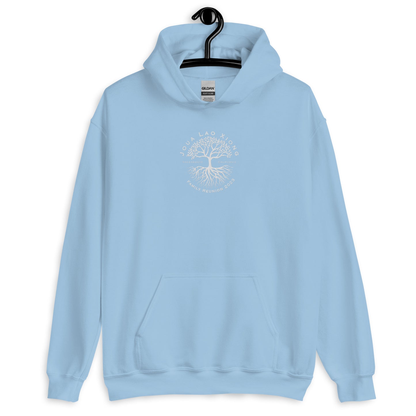 Embordery Center, Joua Lao White-Unisex Hoodie