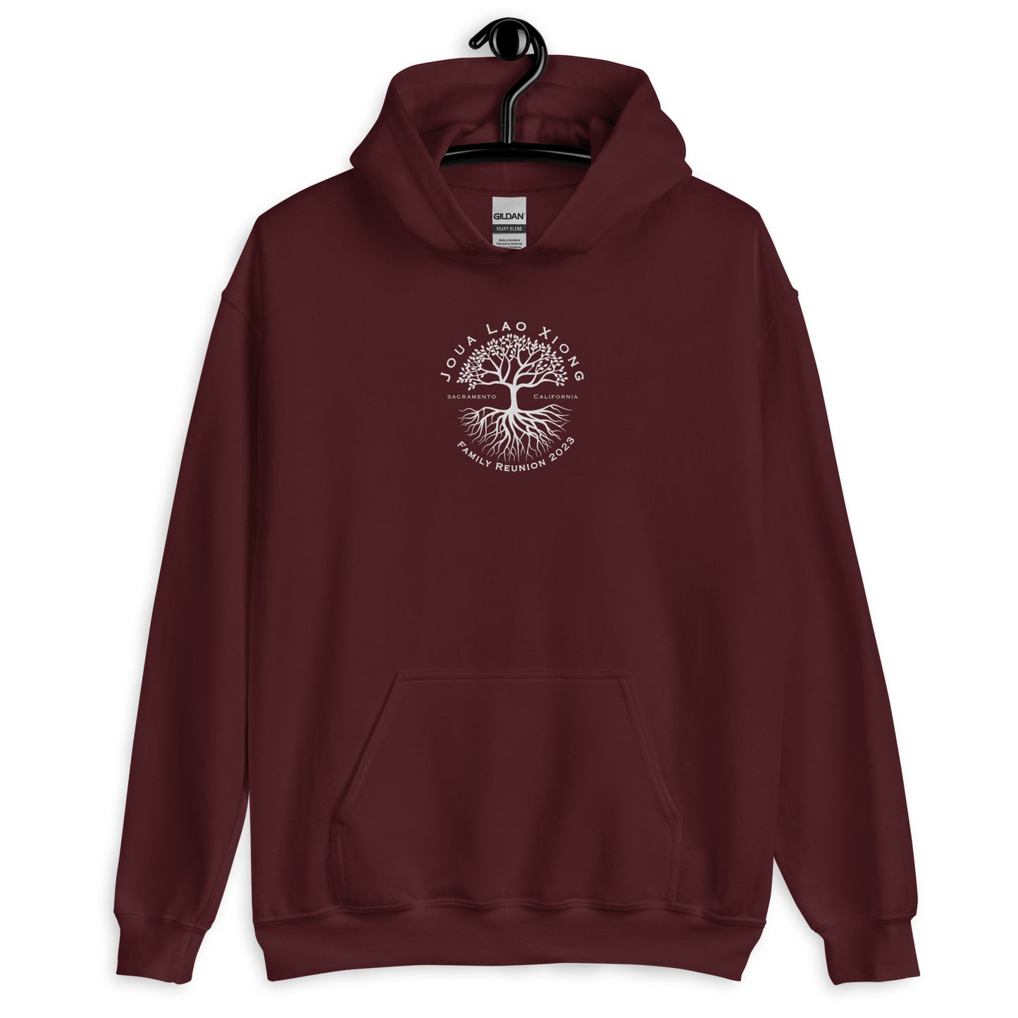 Embordery Center, Joua Lao White-Unisex Hoodie