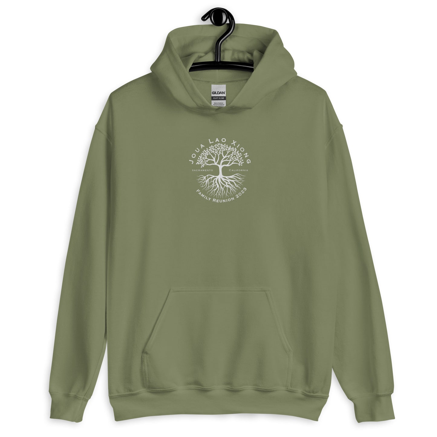 Embordery Center, Joua Lao White-Unisex Hoodie