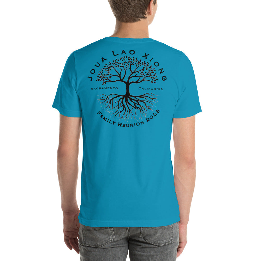 Joua Lao Xiong Family Reunion-Black Tree Design-Unisex t-shirt