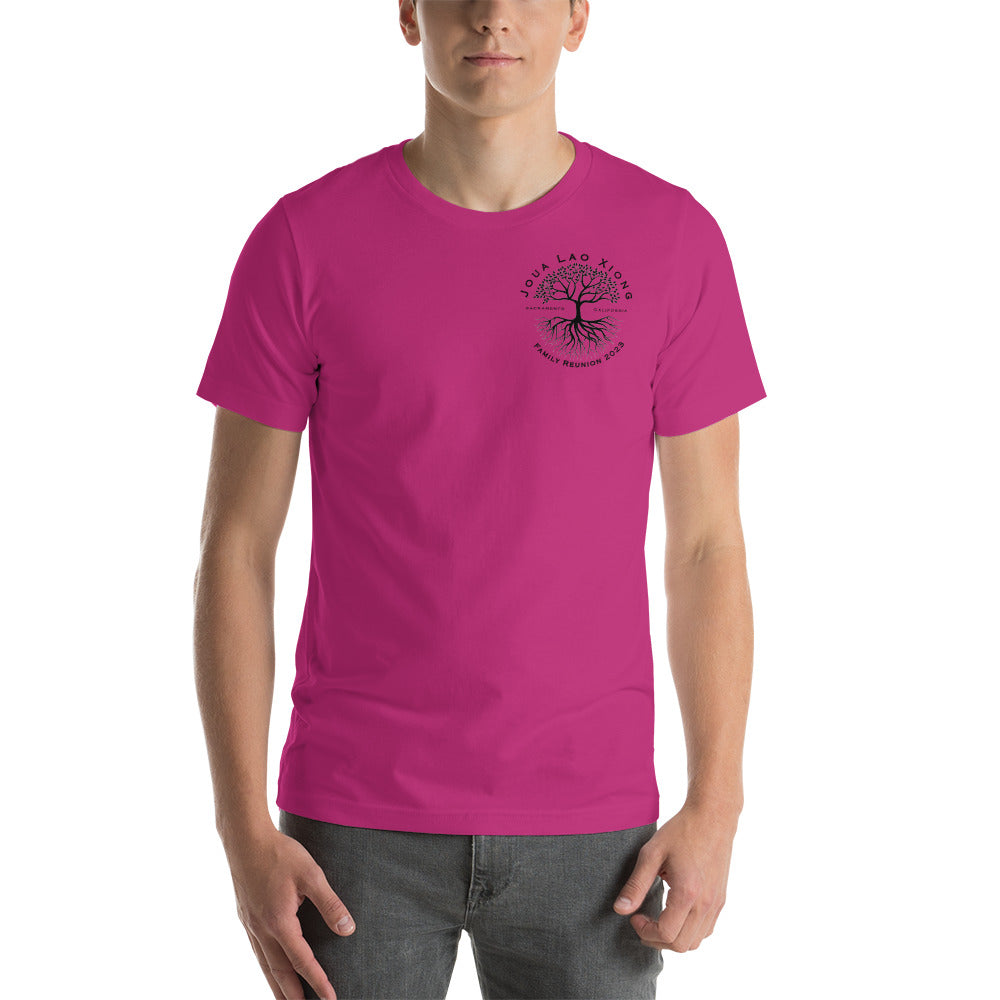 Joua Lao Xiong Family Reunion-Black Tree Design-Unisex t-shirt