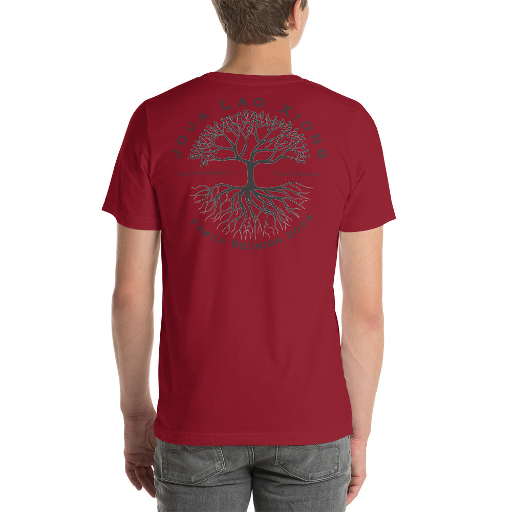 Joua Lao Xiong Family Reunion-Black Tree Design-Unisex t-shirt