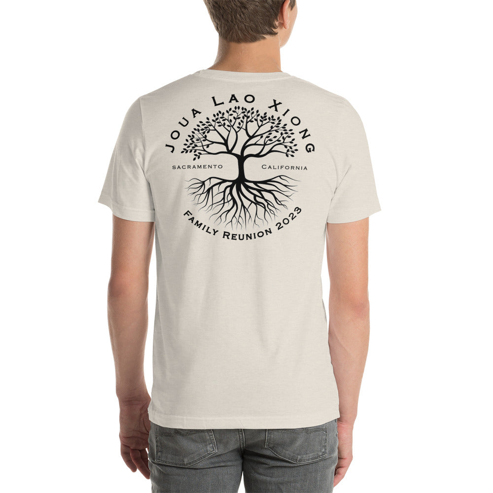 Joua Lao Xiong Family Reunion-Black Tree Design-Unisex t-shirt