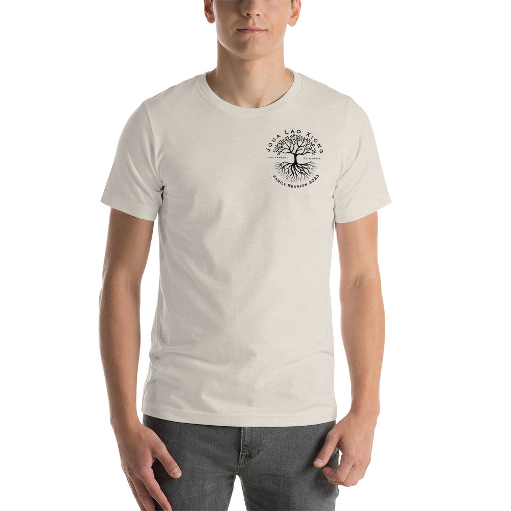 Joua Lao Xiong Family Reunion-Black Tree Design-Unisex t-shirt