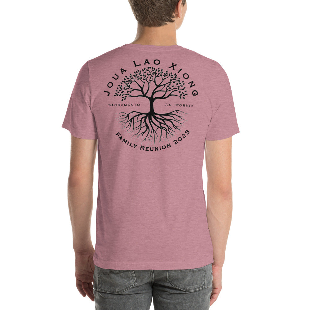 Joua Lao Xiong Family Reunion-Black Tree Design-Unisex t-shirt