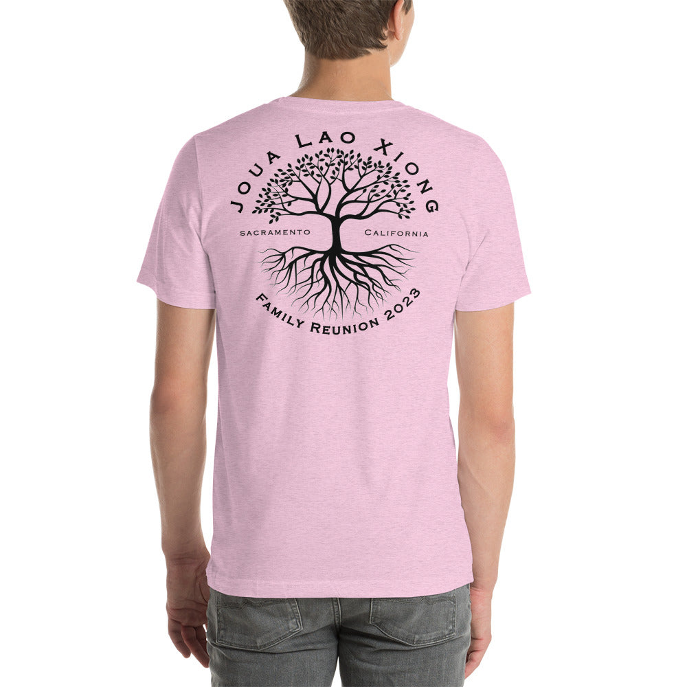 Joua Lao Xiong Family Reunion-Black Tree Design-Unisex t-shirt