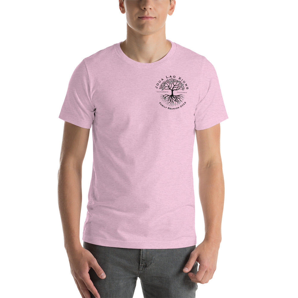 Joua Lao Xiong Family Reunion-Black Tree Design-Unisex t-shirt
