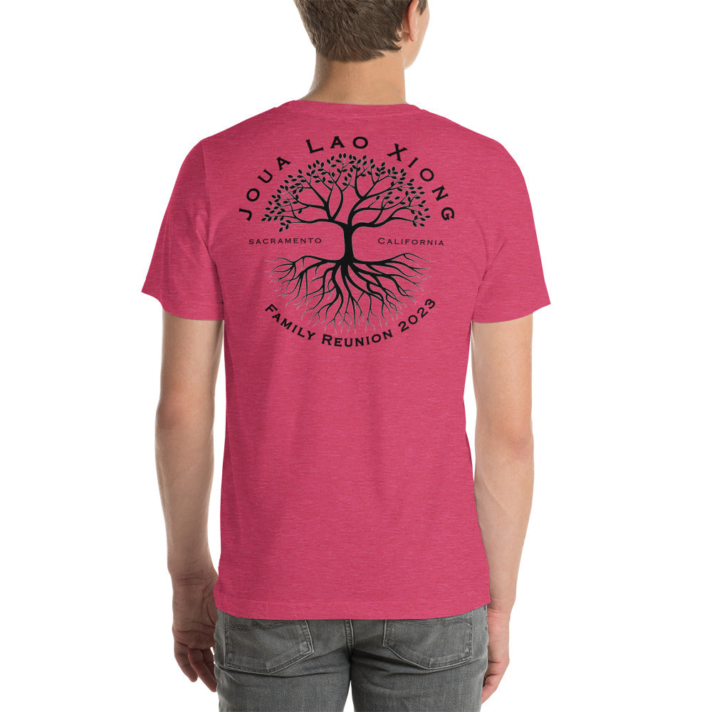 Joua Lao Xiong Family Reunion-Black Tree Design-Unisex t-shirt