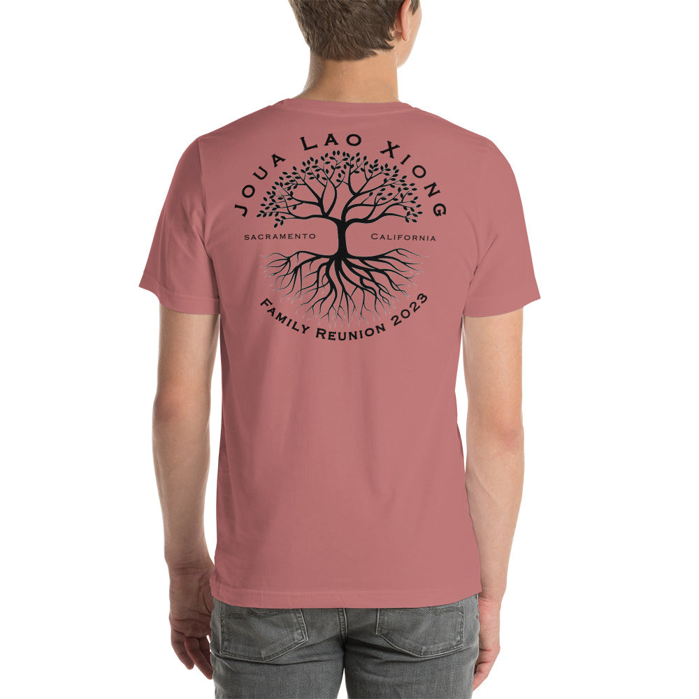 Joua Lao Xiong Family Reunion-Black Tree Design-Unisex t-shirt