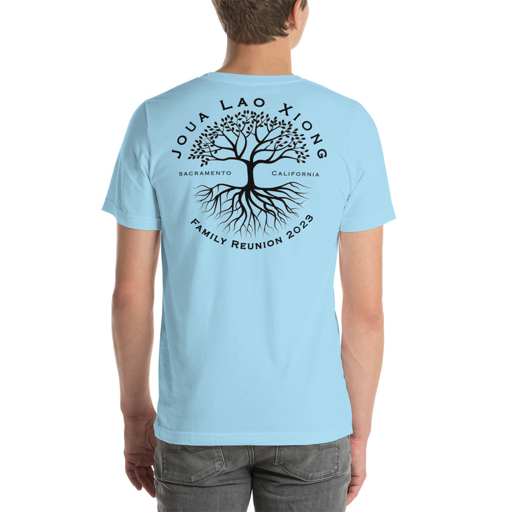 Joua Lao Xiong Family Reunion-Black Tree Design-Unisex t-shirt