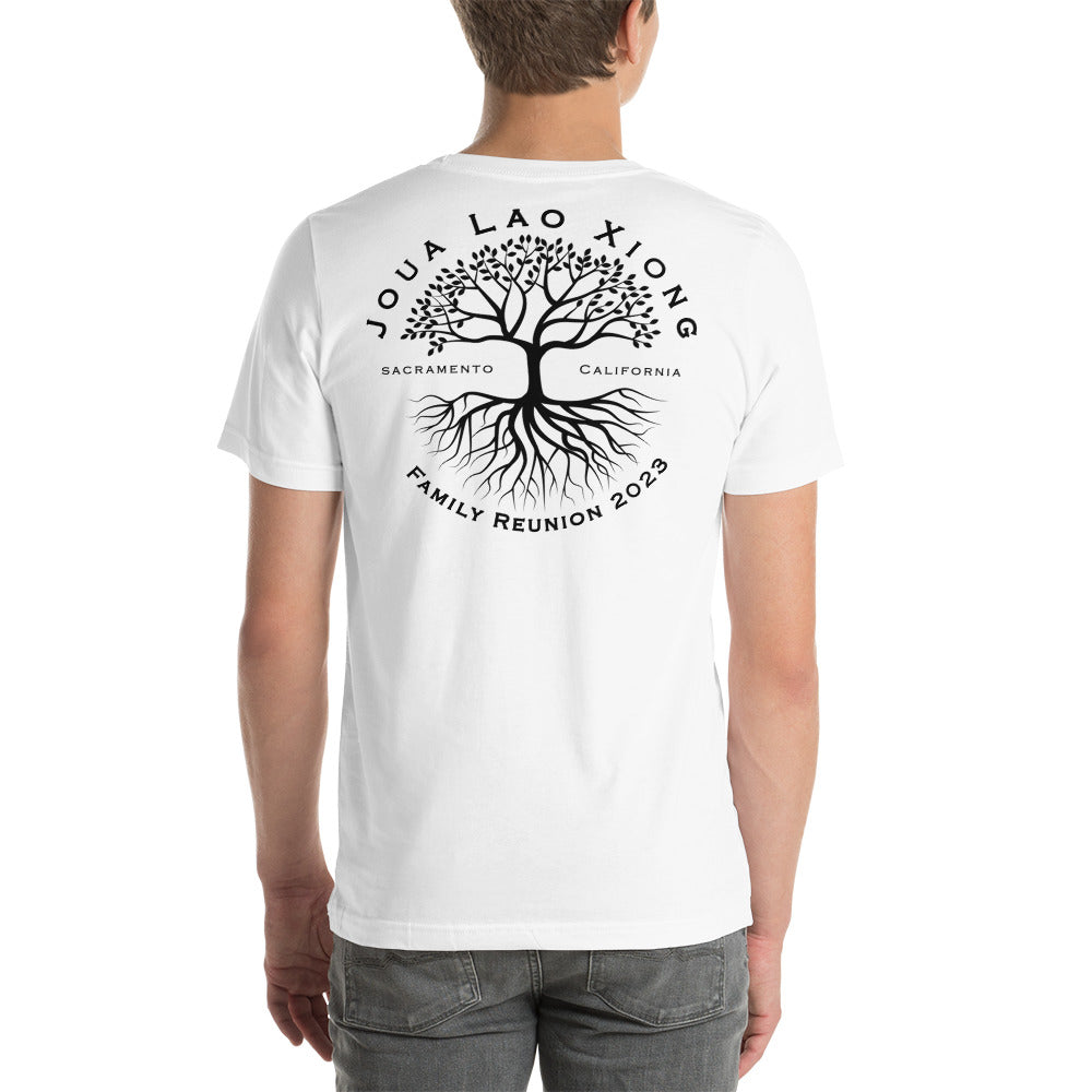 Joua Lao Xiong Family Reunion-Black Tree Design-Unisex t-shirt