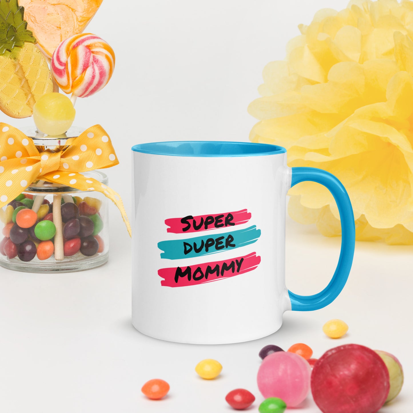 Super Duper Mom, Mug with Color Inside