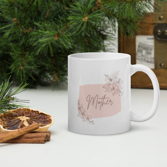 Mother, White glossy mug