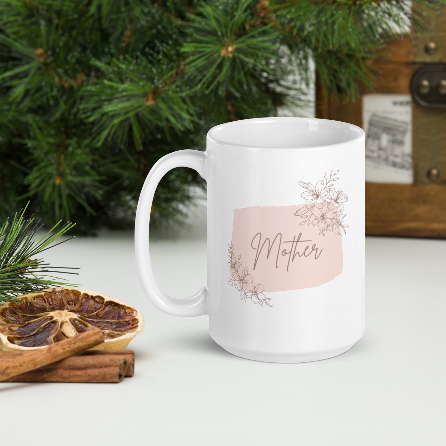 Mother, White glossy mug