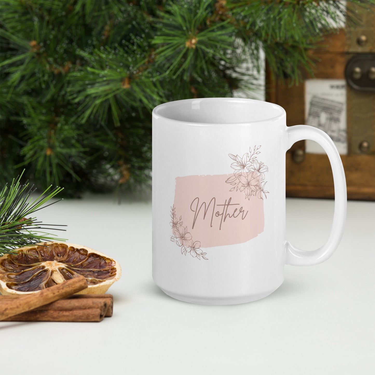 Mother, White glossy mug