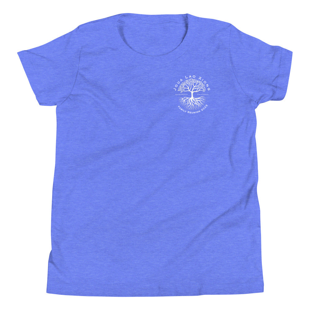 Joua Lao Xiong-White Tree Design-Youth Short Sleeve T-Shirt