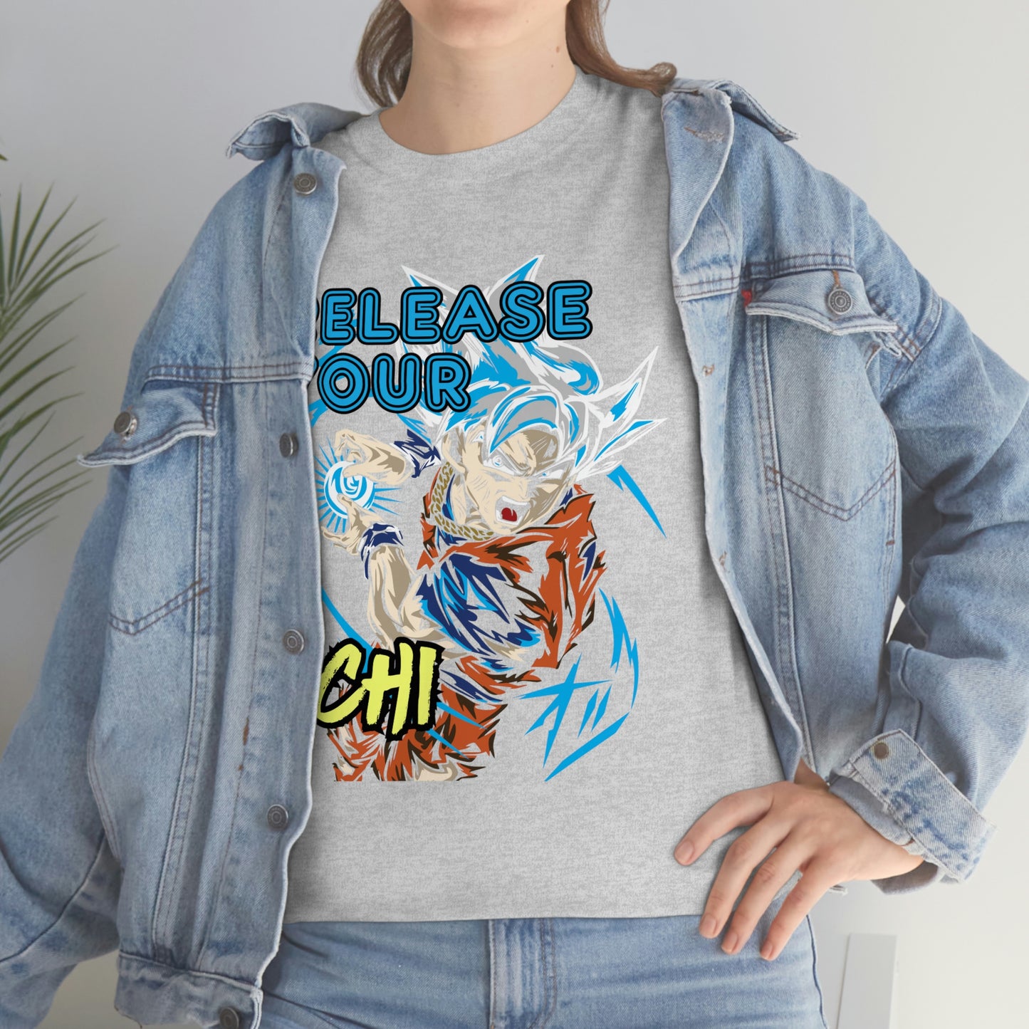 Release Your Chi, Goku Unisex Heavy Cotton Tee