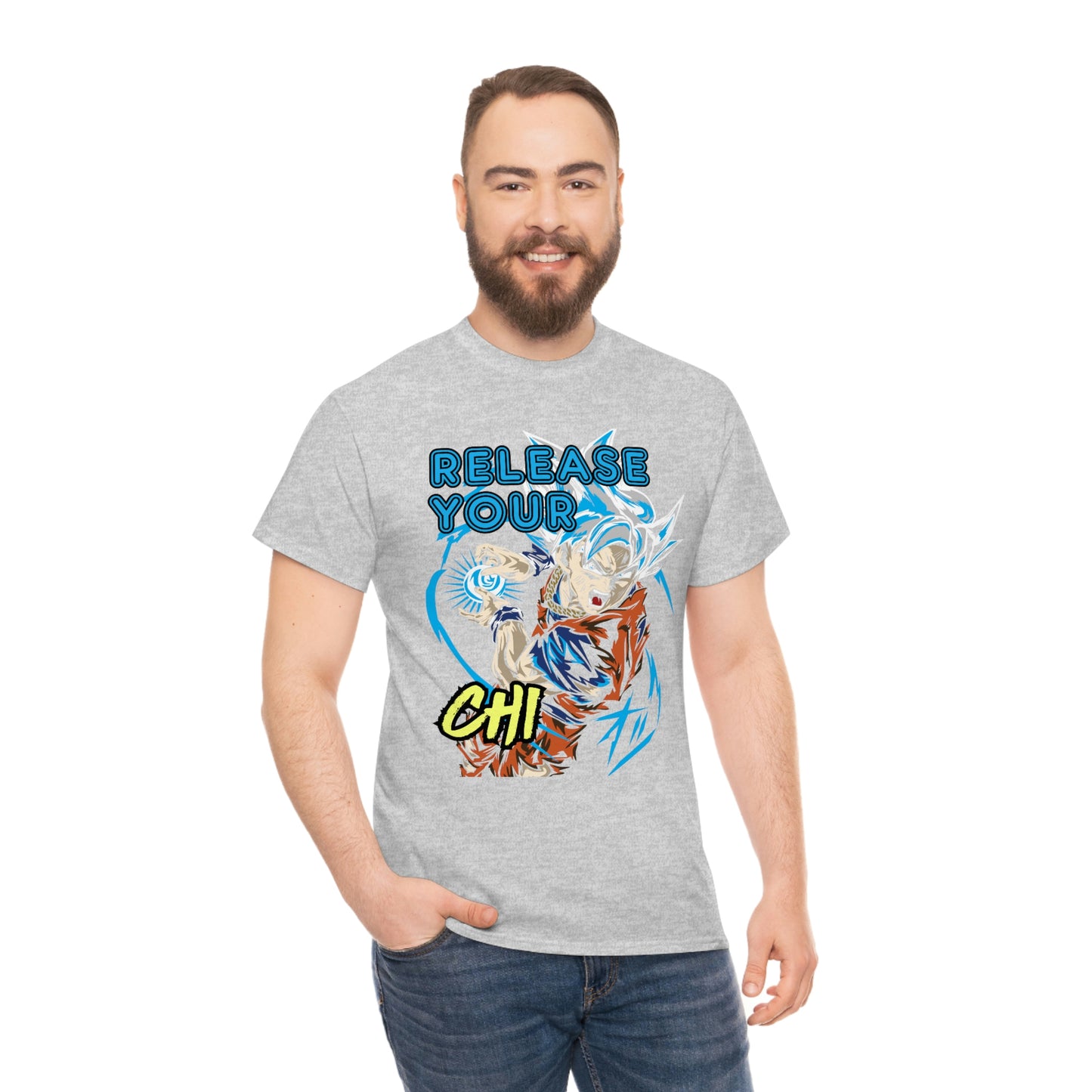 Release Your Chi, Goku Unisex Heavy Cotton Tee