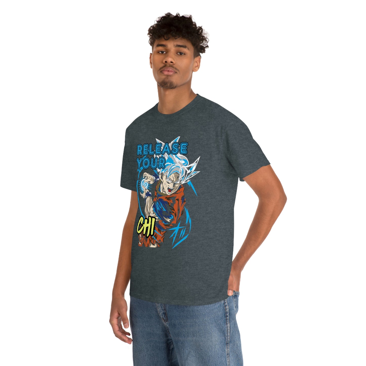 Release Your Chi, Goku Unisex Heavy Cotton Tee