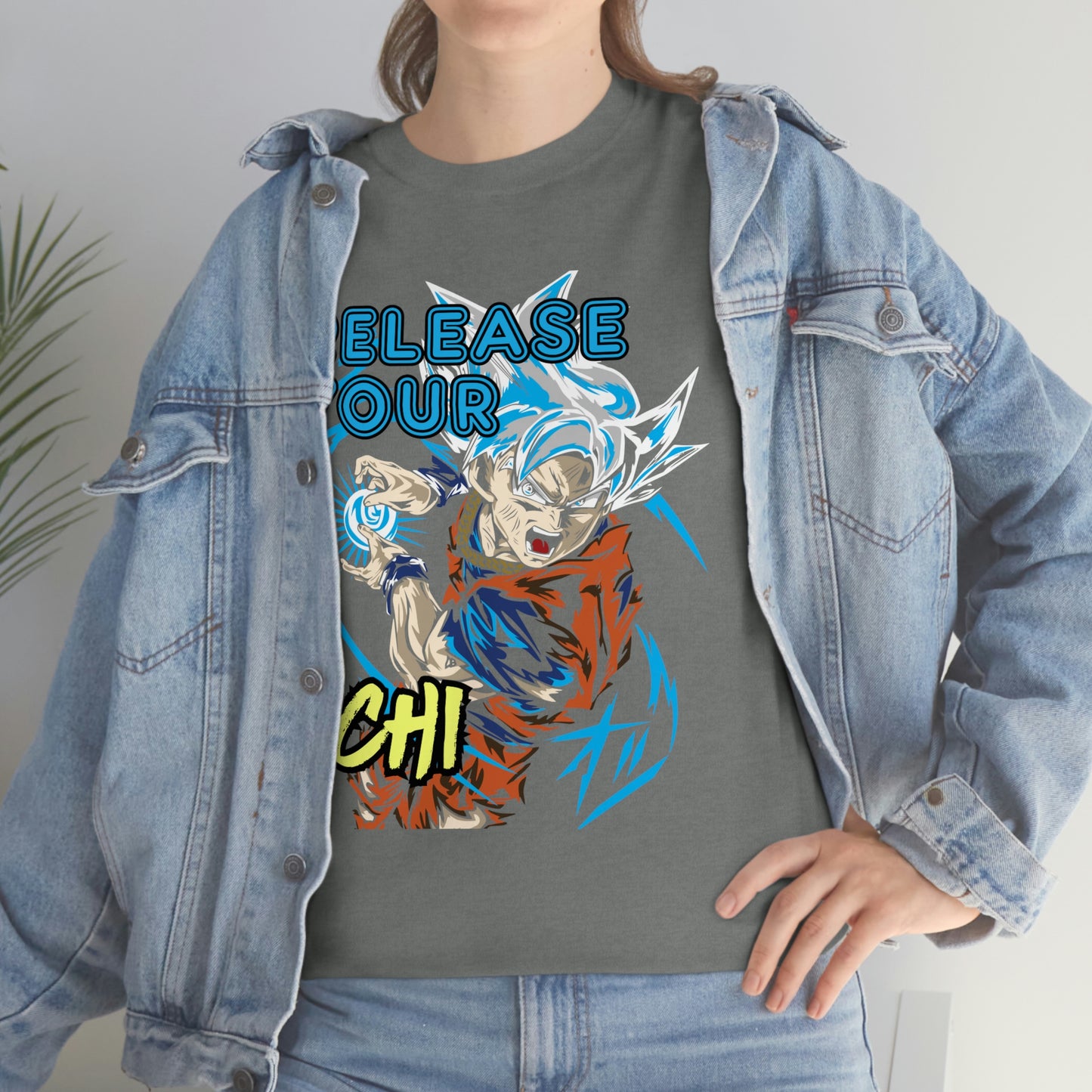 Release Your Chi, Goku Unisex Heavy Cotton Tee