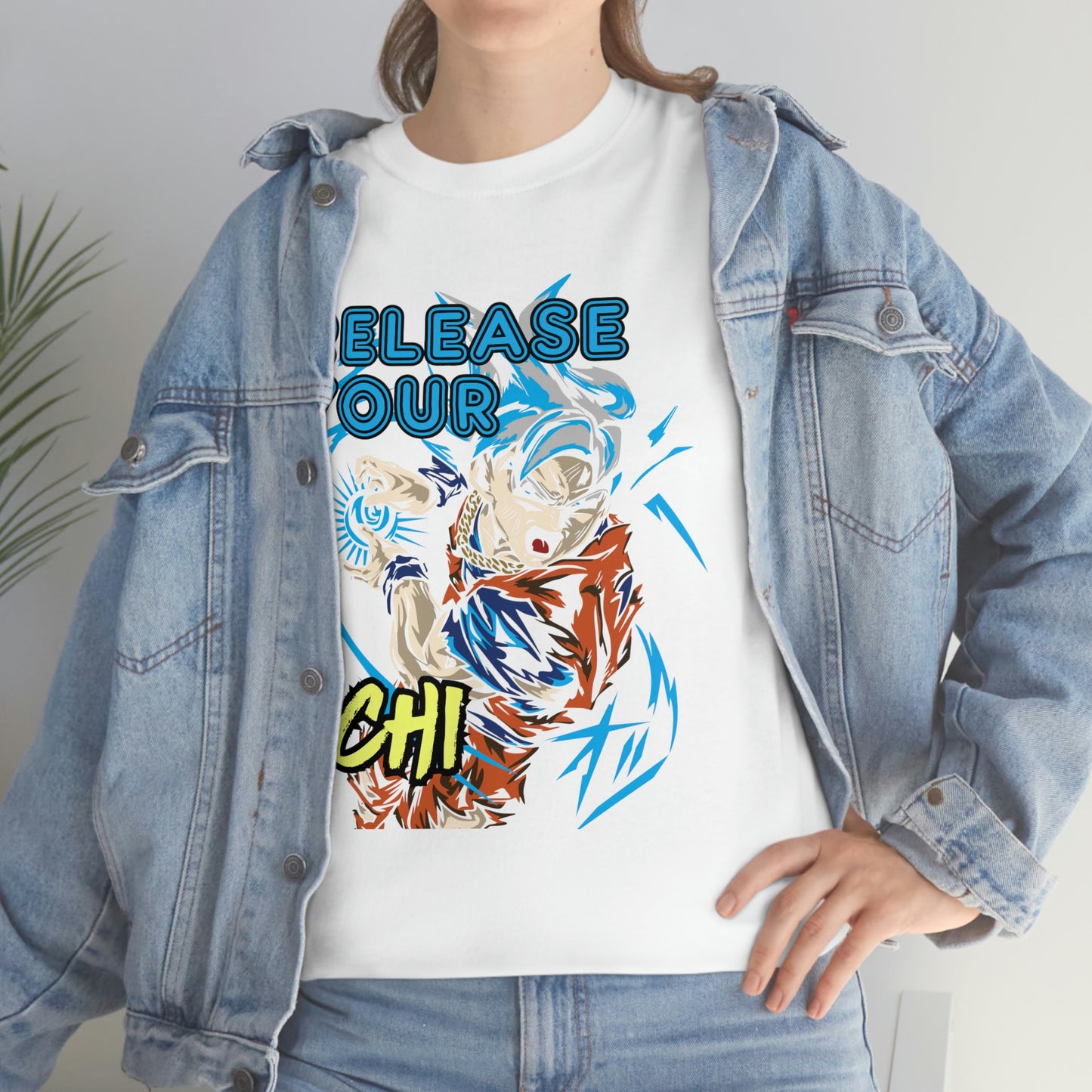 Release Your Chi, Goku Unisex Heavy Cotton Tee