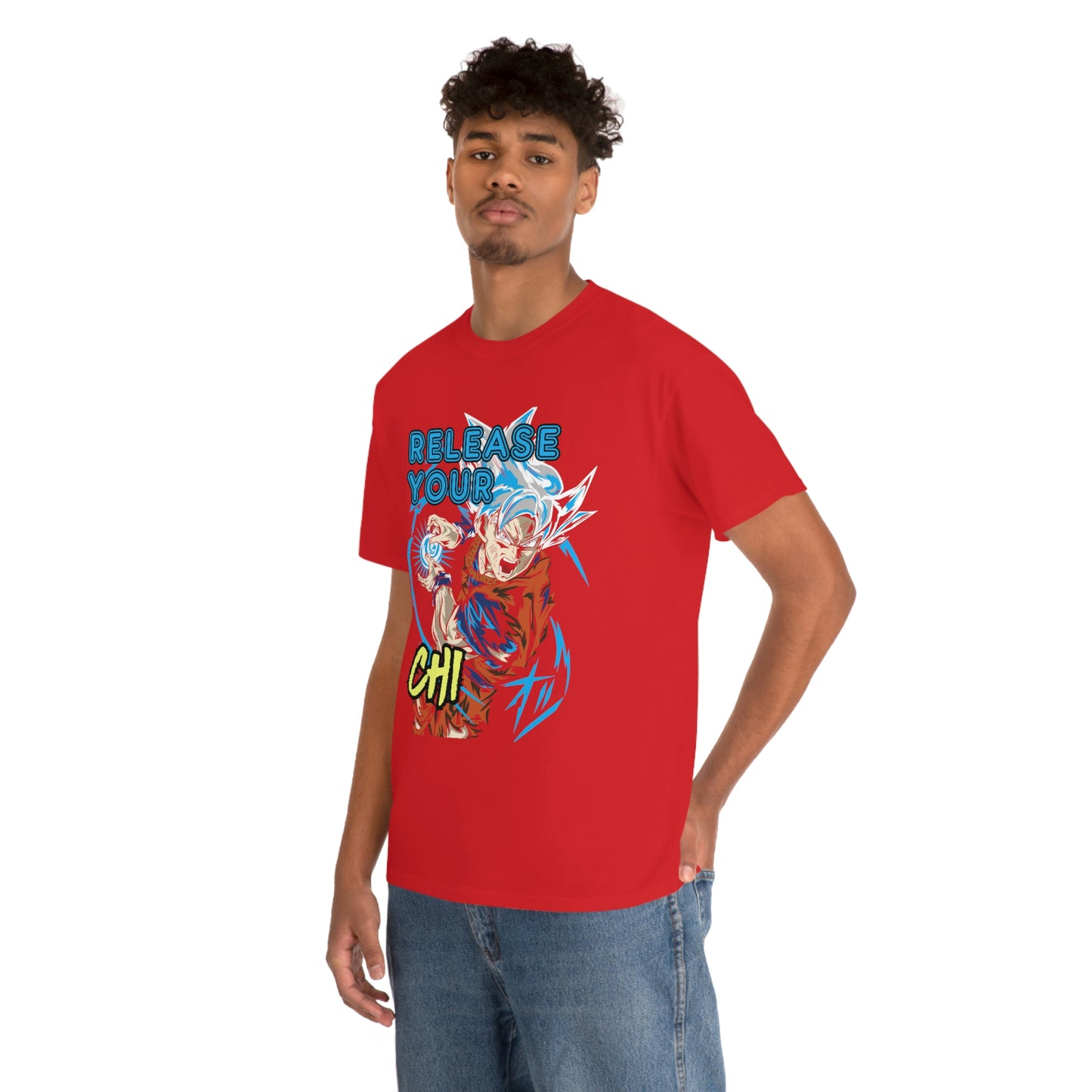 Release Your Chi, Goku Unisex Heavy Cotton Tee