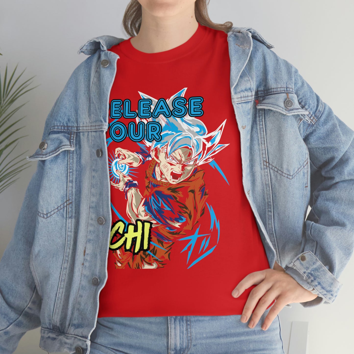 Release Your Chi, Goku Unisex Heavy Cotton Tee