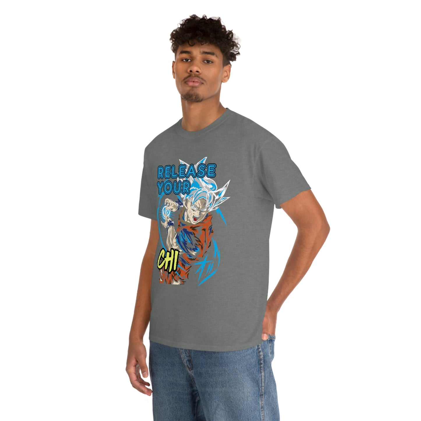 Release Your Chi, Goku Unisex Heavy Cotton Tee