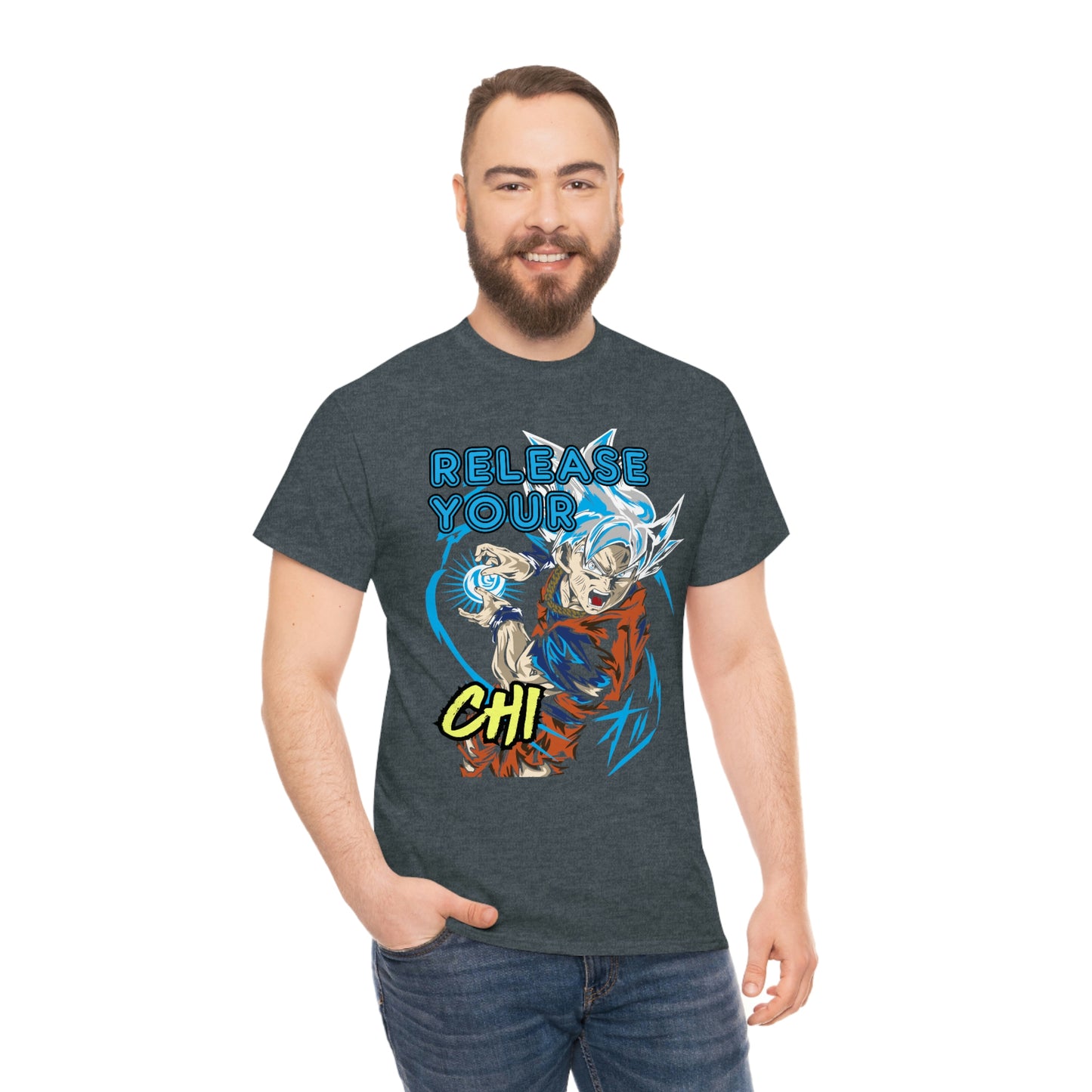 Release Your Chi, Goku Unisex Heavy Cotton Tee