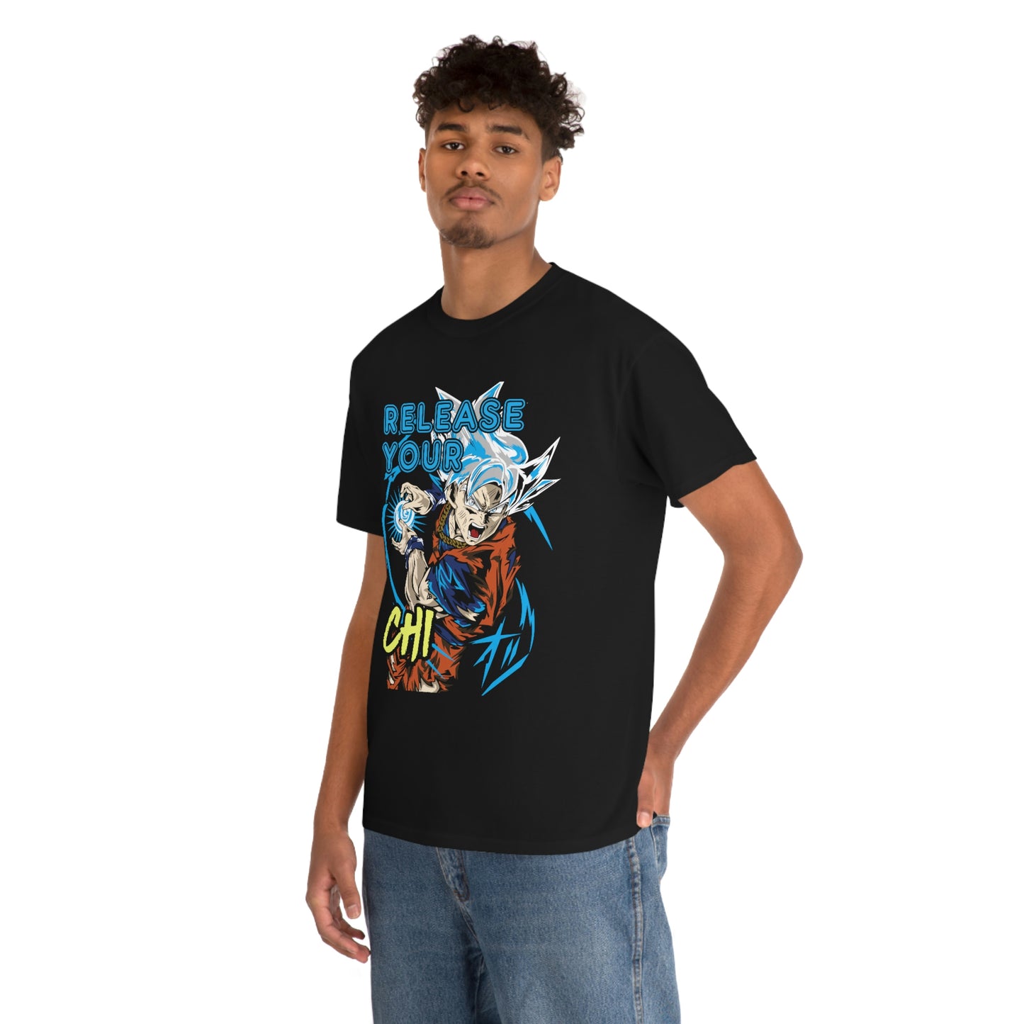 Release Your Chi, Goku Unisex Heavy Cotton Tee
