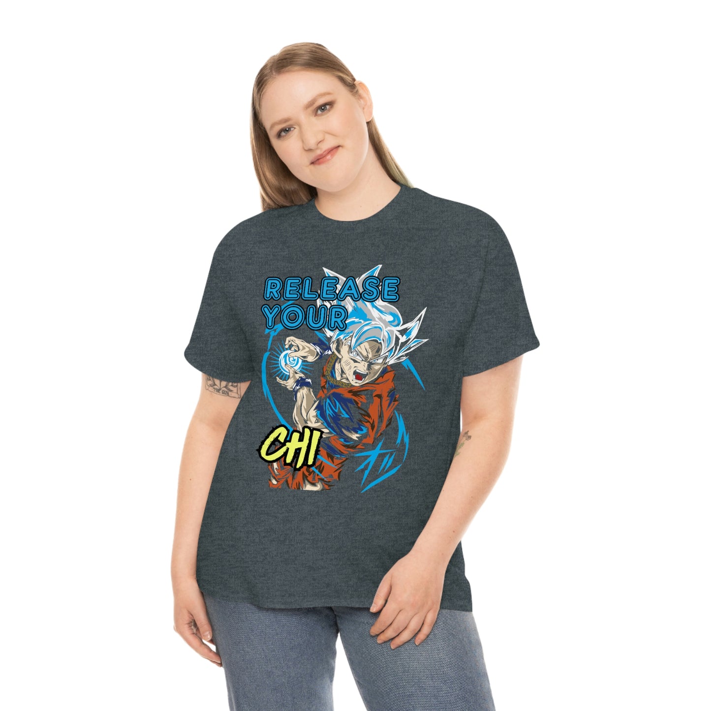 Release Your Chi, Goku Unisex Heavy Cotton Tee