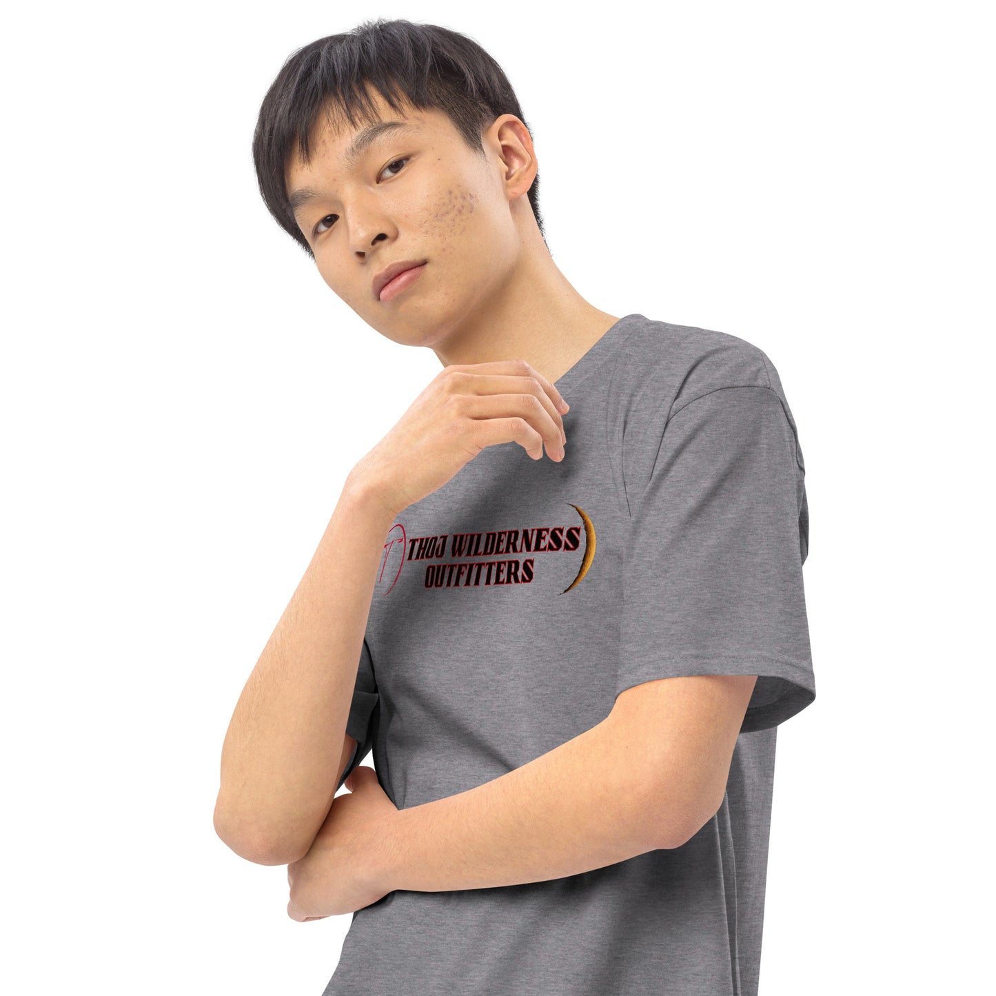 Always Late Because PooPooing, Men’s premium heavyweight tee