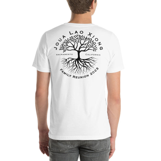 Joua Lao Xiong Family Reunion-Black Tree Design-Unisex t-shirt