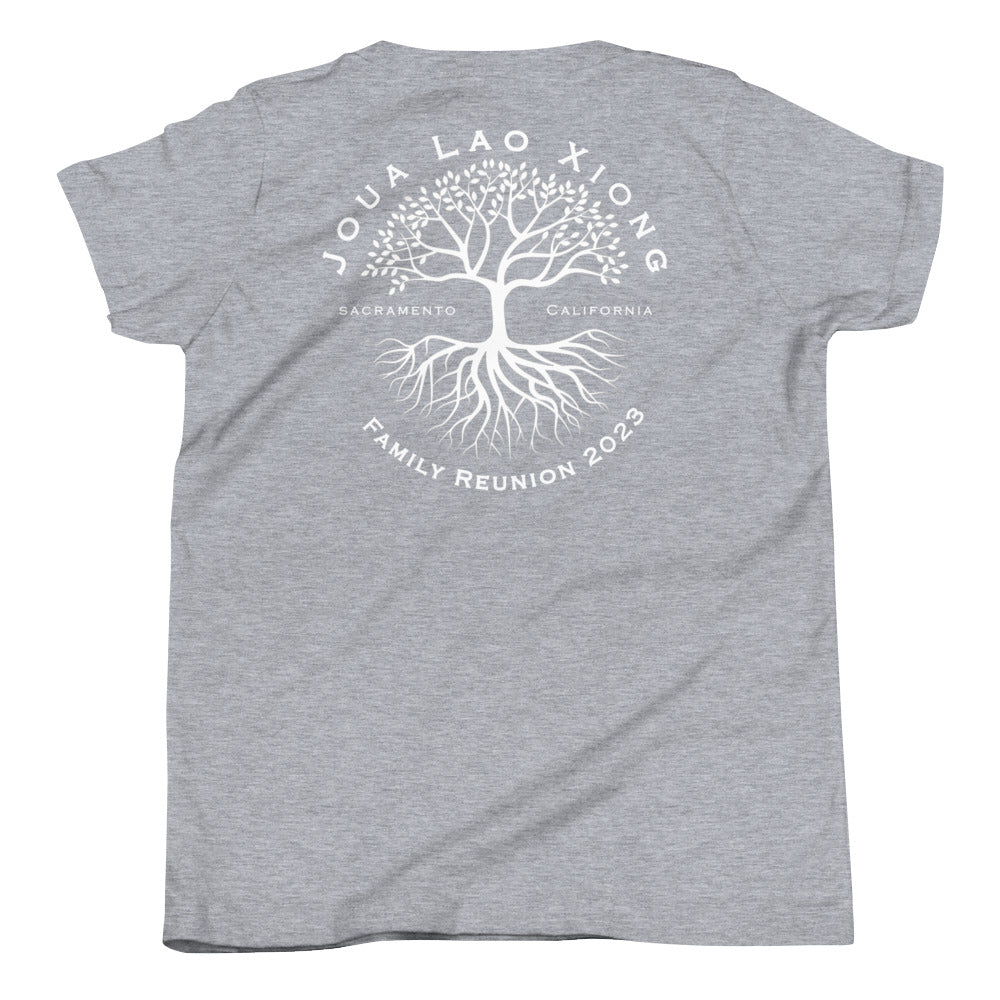 Joua Lao Xiong-White Tree Design-Youth Short Sleeve T-Shirt