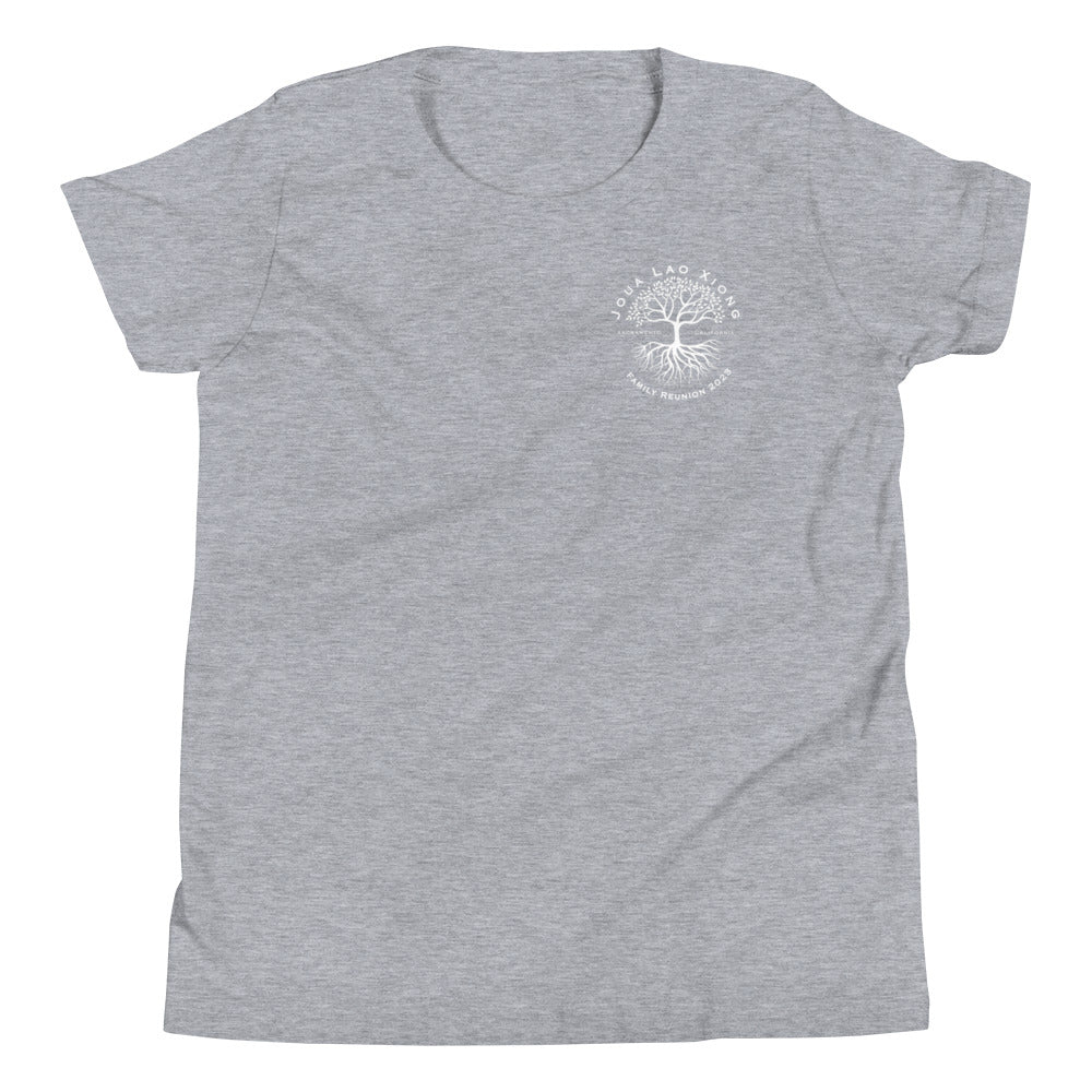 Joua Lao Xiong-White Tree Design-Youth Short Sleeve T-Shirt