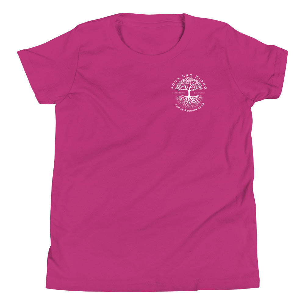 Joua Lao Xiong-White Tree Design-Youth Short Sleeve T-Shirt