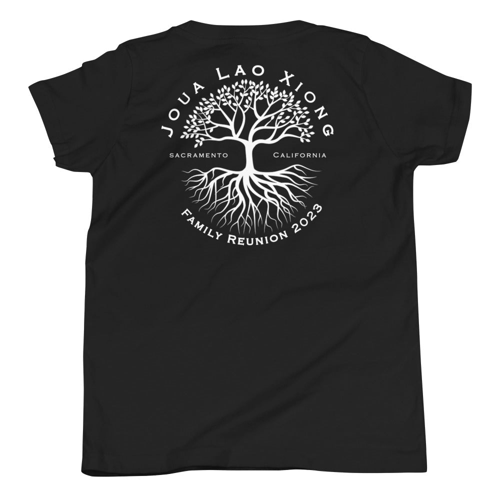 Joua Lao Xiong-White Tree Design-Youth Short Sleeve T-Shirt