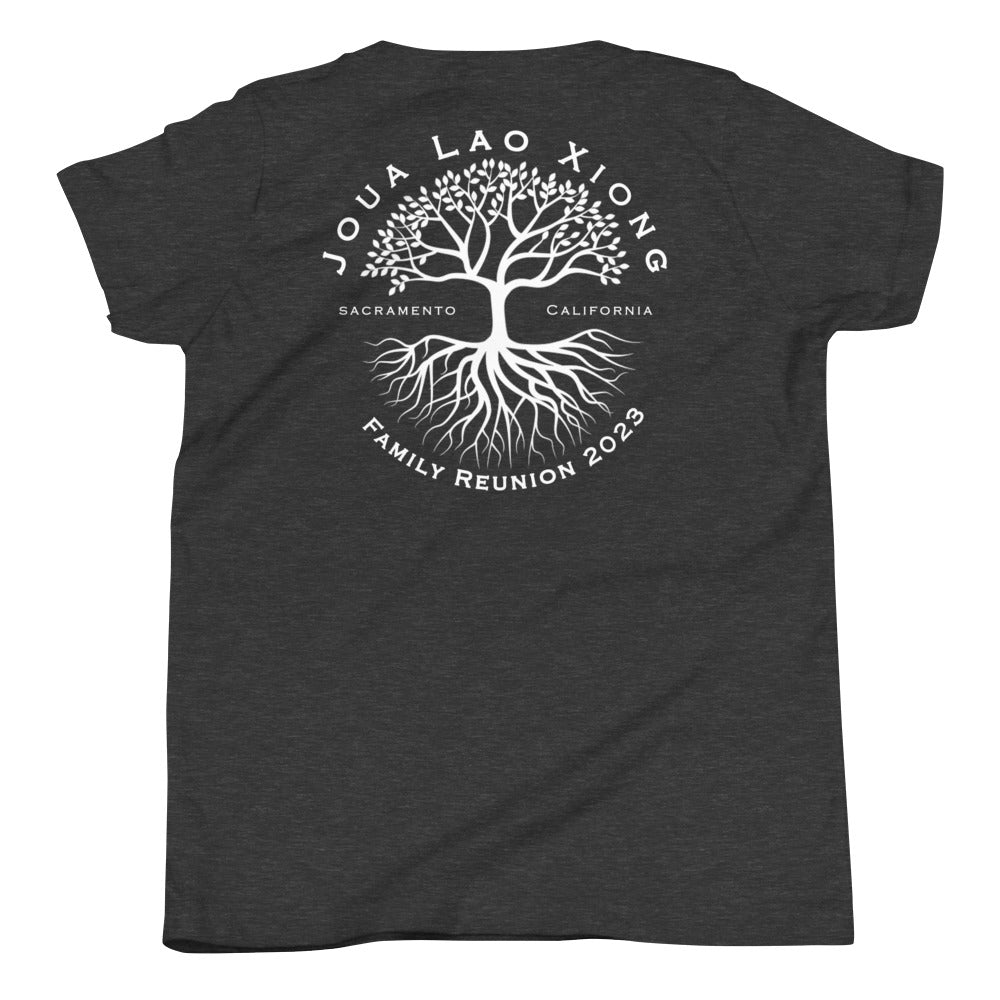 Joua Lao Xiong-White Tree Design-Youth Short Sleeve T-Shirt