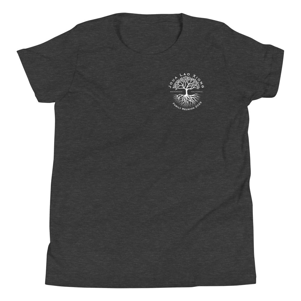 Joua Lao Xiong-White Tree Design-Youth Short Sleeve T-Shirt