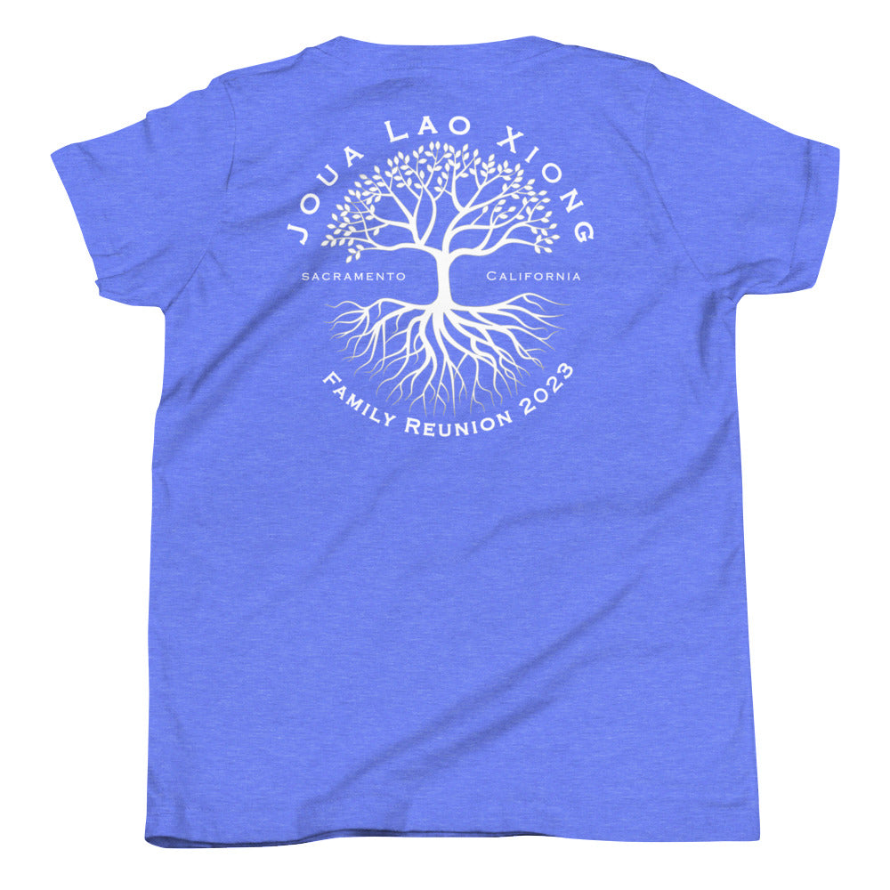Joua Lao Xiong-White Tree Design-Youth Short Sleeve T-Shirt