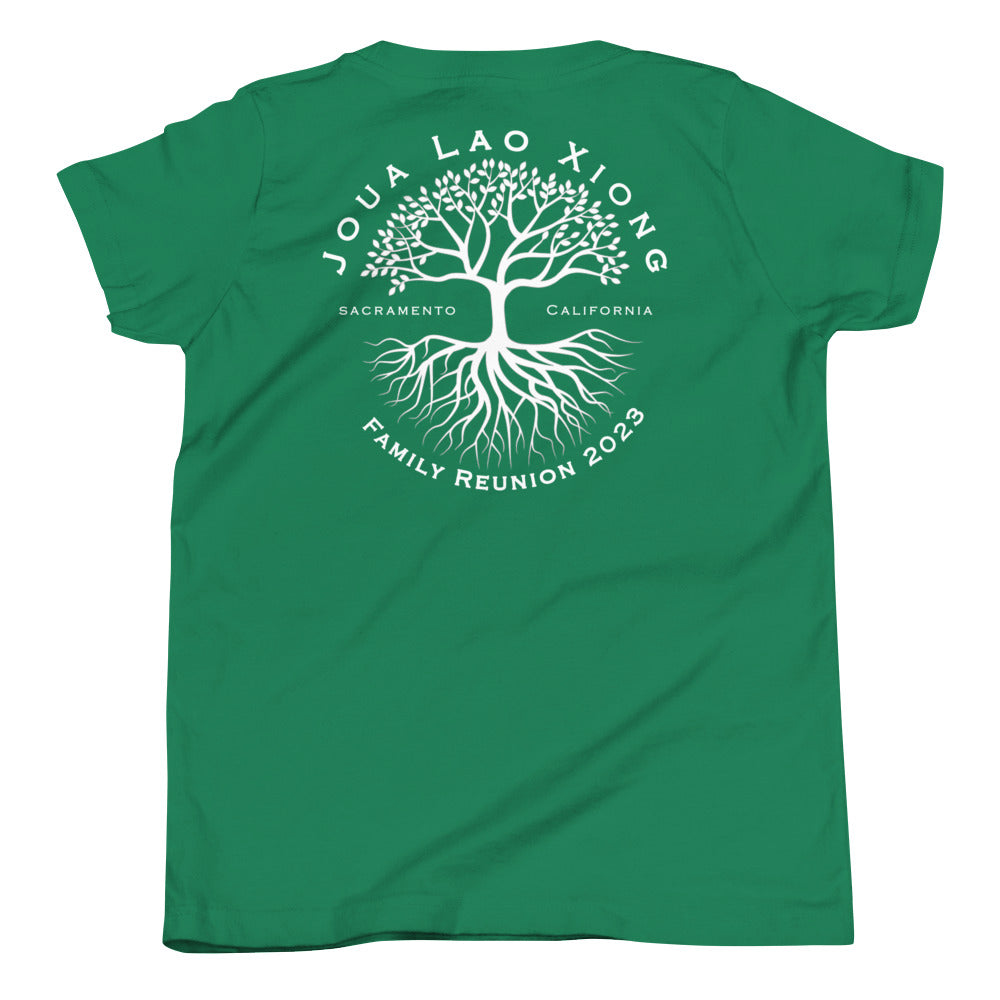 Joua Lao Xiong-White Tree Design-Youth Short Sleeve T-Shirt