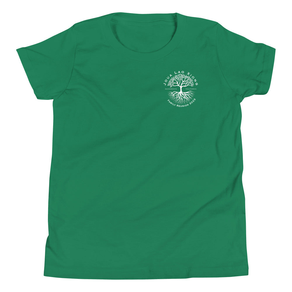 Joua Lao Xiong-White Tree Design-Youth Short Sleeve T-Shirt
