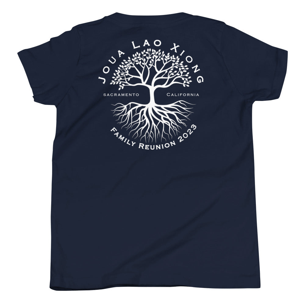 Joua Lao Xiong-White Tree Design-Youth Short Sleeve T-Shirt