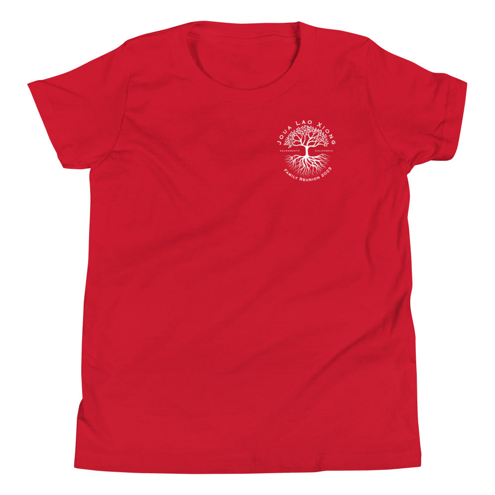 Joua Lao Xiong-White Tree Design-Youth Short Sleeve T-Shirt