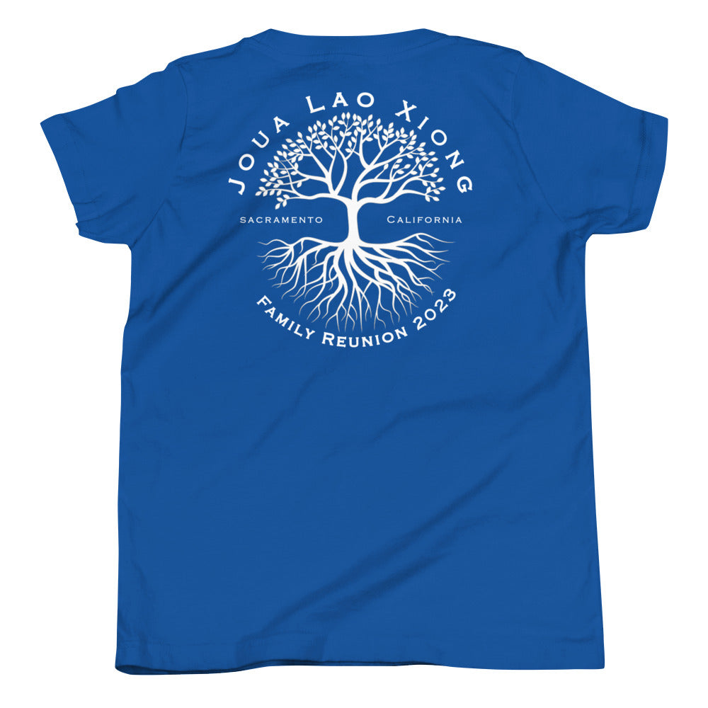 Joua Lao Xiong-White Tree Design-Youth Short Sleeve T-Shirt