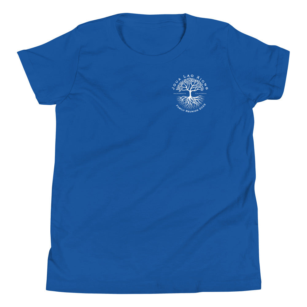 Joua Lao Xiong-White Tree Design-Youth Short Sleeve T-Shirt